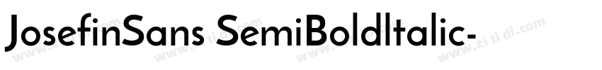 JosefinSans SemiBoldltalic字体转换